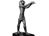 The god Horus, 30th Dynasty, c. 350 BC. Limestone, in the Louvre, Paris